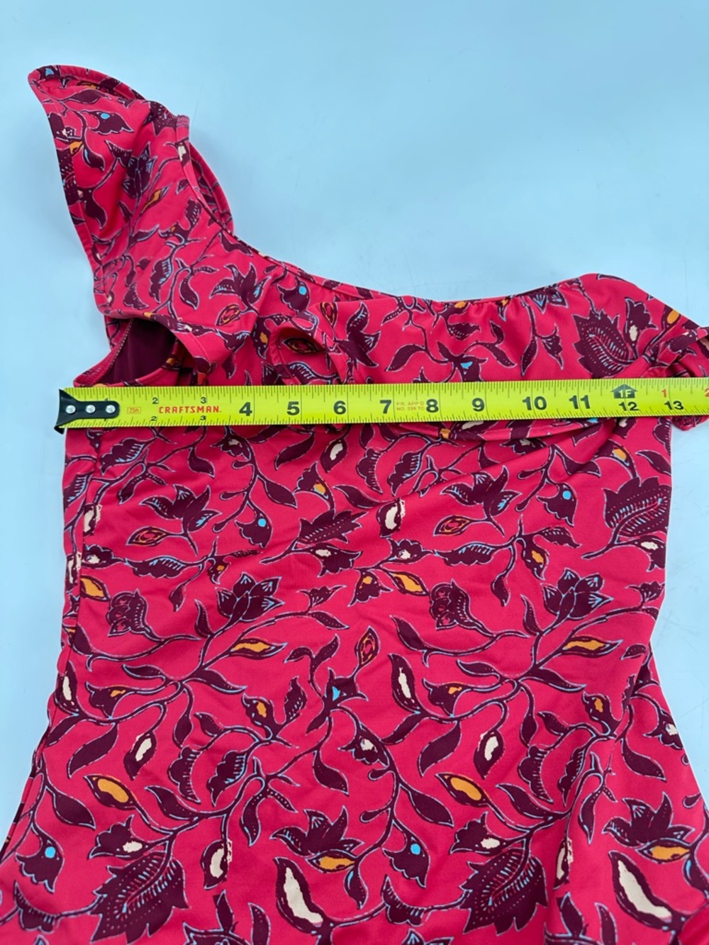 Ulla Johnson Martina One-Shoulder One-Piece Swimsuit Floral Pink Size Small - Picture 8 of 8